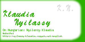 klaudia nyilassy business card